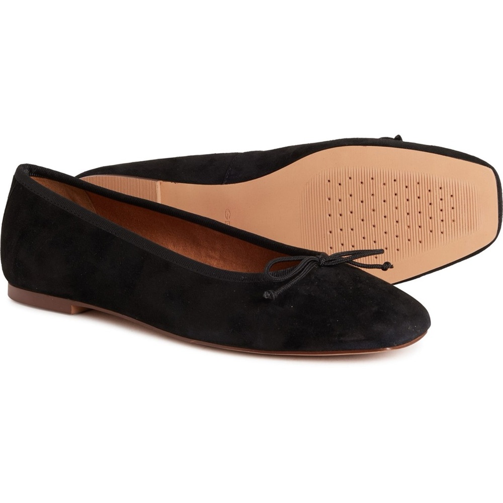 NWT: Geox Marsilea Ballerina Mary Janes Flats - Black Suede | Size 40 EU (10 US)
